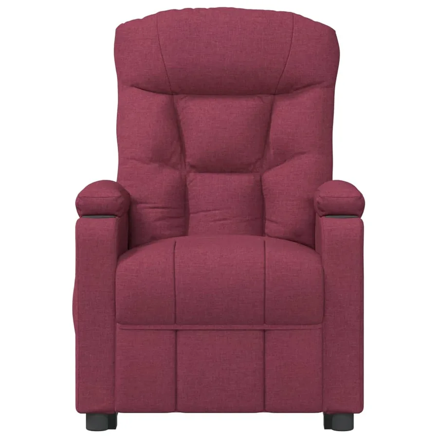 Fauteuil inclinable électrique Rouge bordeaux Tissu - 4