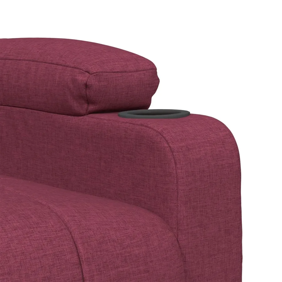 Fauteuil inclinable électrique Rouge bordeaux Tissu - 8