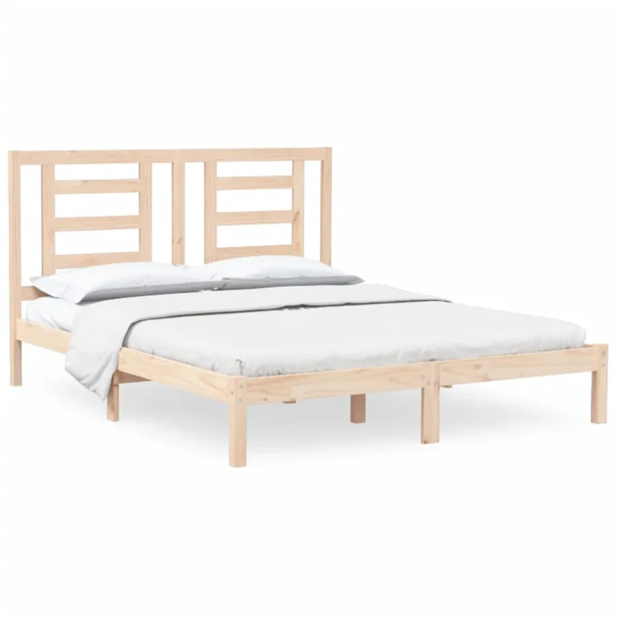 Cadre de lit sans matelas 160x200 cm bois massif de pin - 2