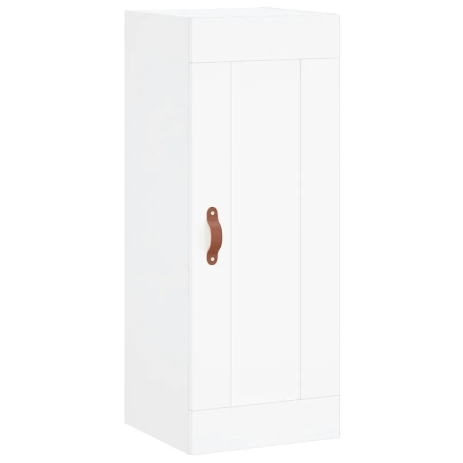 Buffet haut Blanc 34,5x34x180 cm Bois d'ingénierie - 7
