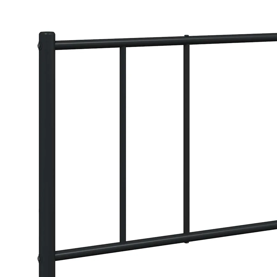 Cadre de lit métal sans matelas avec pied de lit noir 180x200cm - 9