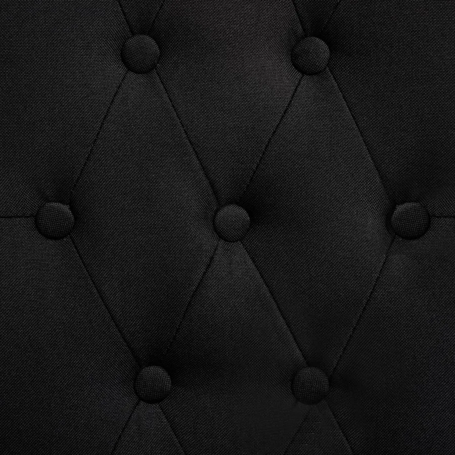 Chaises à manger lot de 6 noir tissu - 7