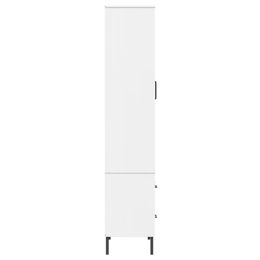 Bibliothèque avec pieds en métal Blanc 85x35x172,5 cm Bois OSLO - 6