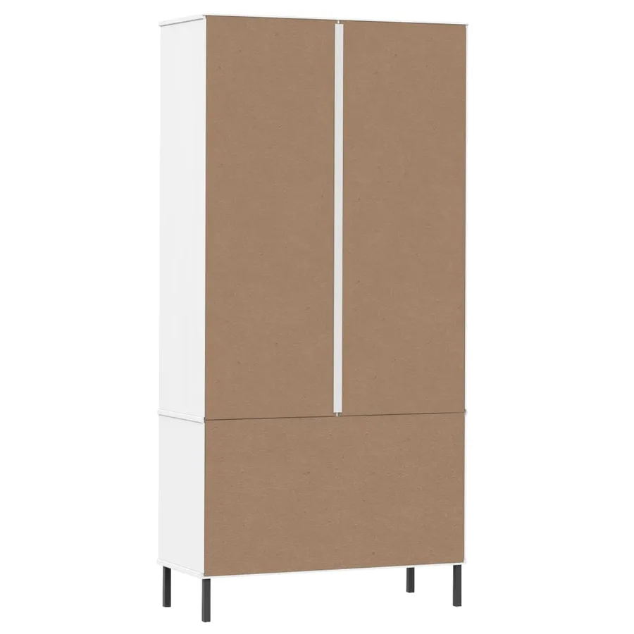 Bibliothèque avec pieds en métal Blanc 85x35x172,5 cm Bois OSLO - 7