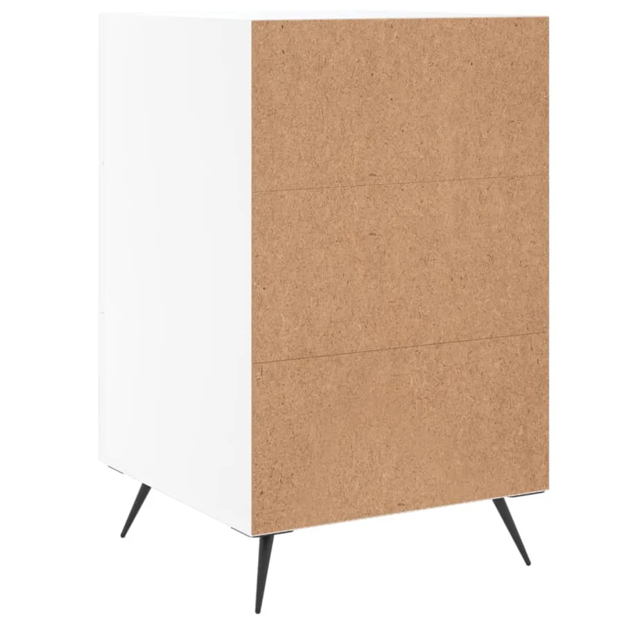 Table de chevet blanc 40x40x66 cm bois d'ingénierie - 8