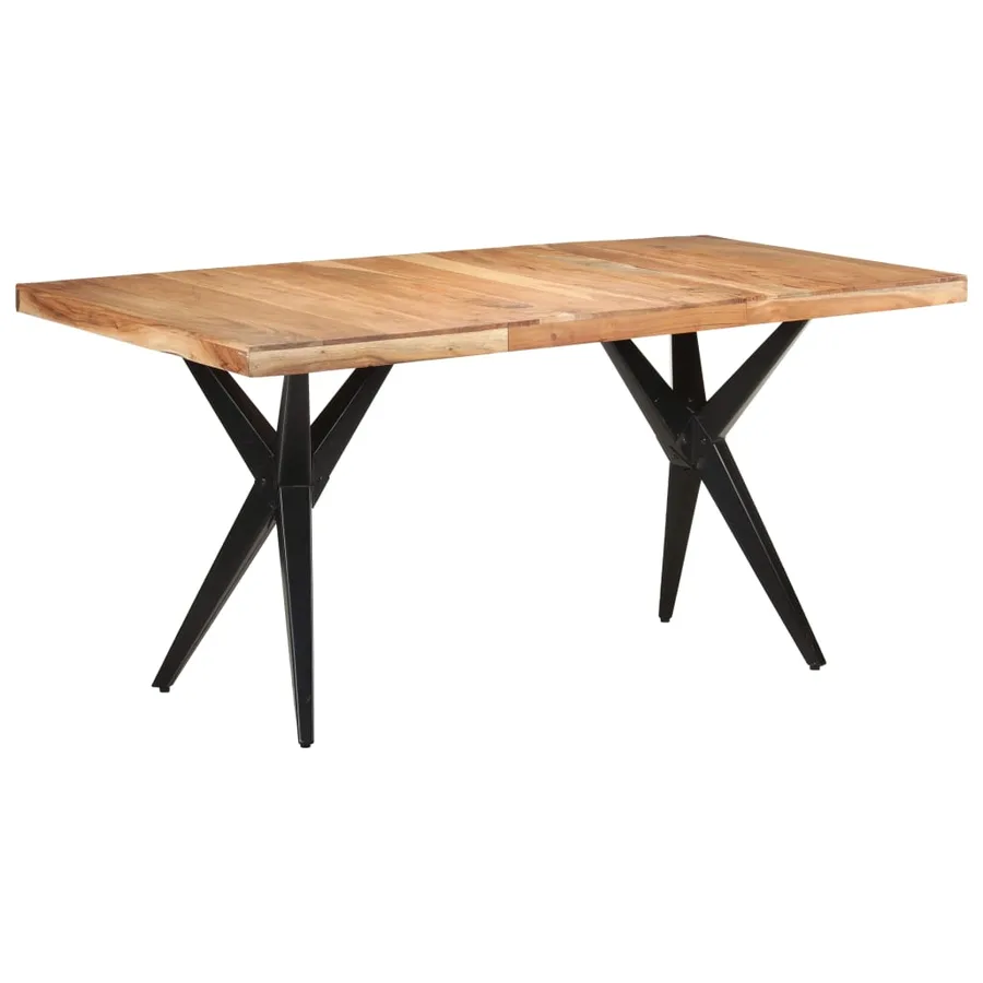 Table de salle à manger 160x80x76 cm Bois d'acacia solide - 11