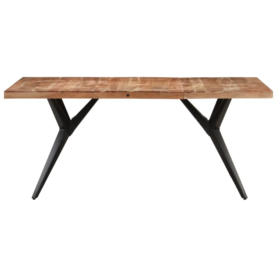 Table de salle à manger 160x80x76 cm Bois d'acacia solide - 2