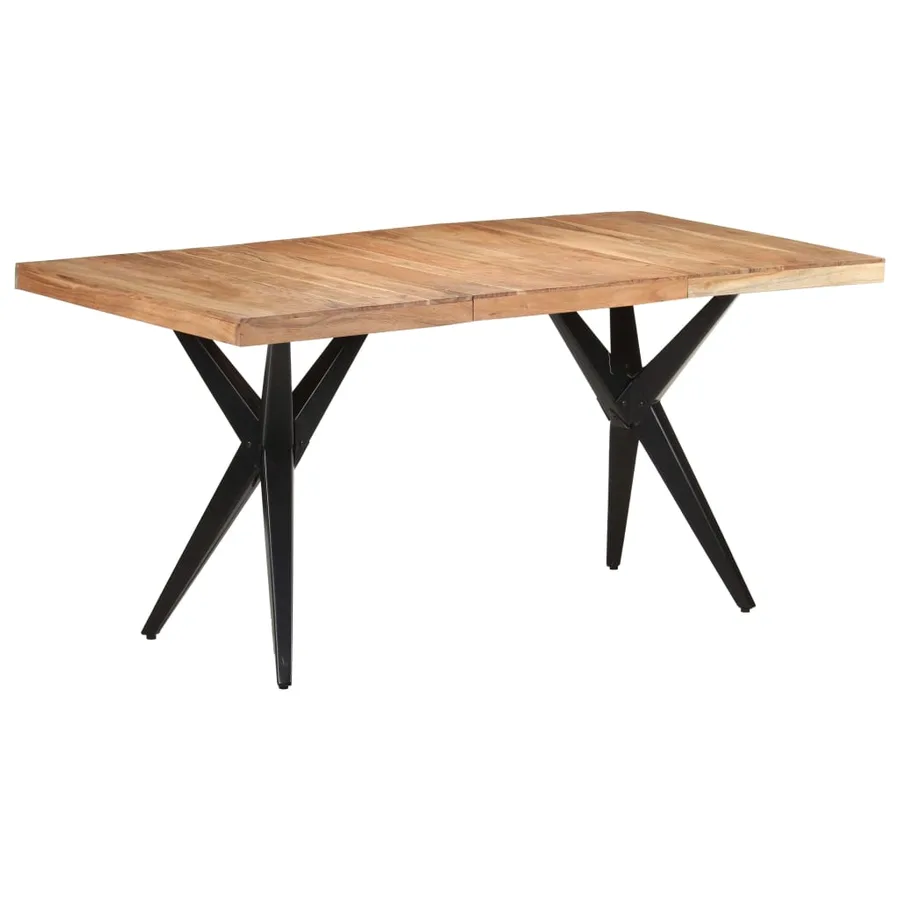 Table de salle à manger 160x80x76 cm Bois d'acacia solide - 9