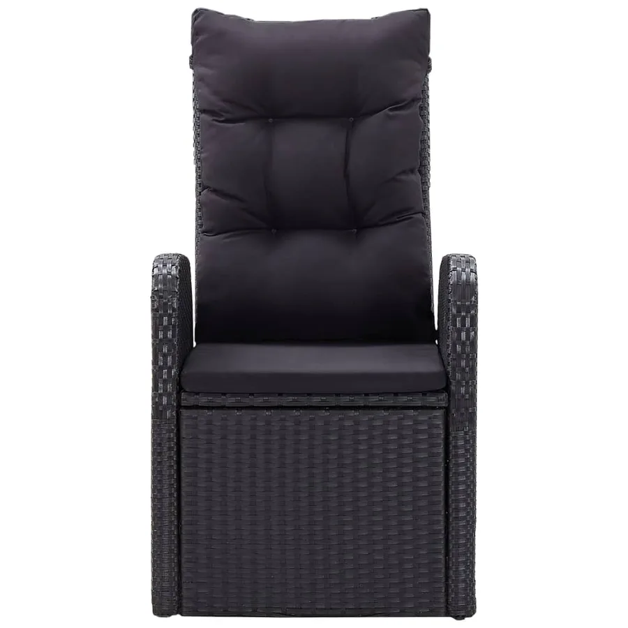 Ensemble à manger de jardin 5 pcs Noir - 10