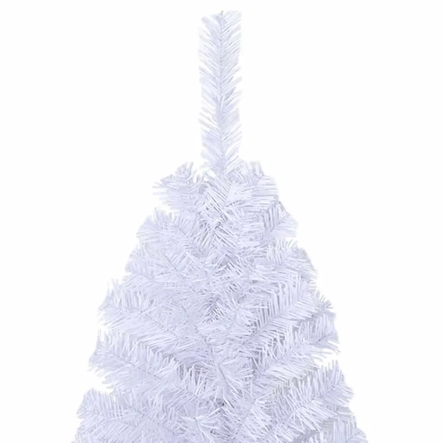 Arbre de Noël artificiel avec branches épaisses blanc 150cm PVC - 4