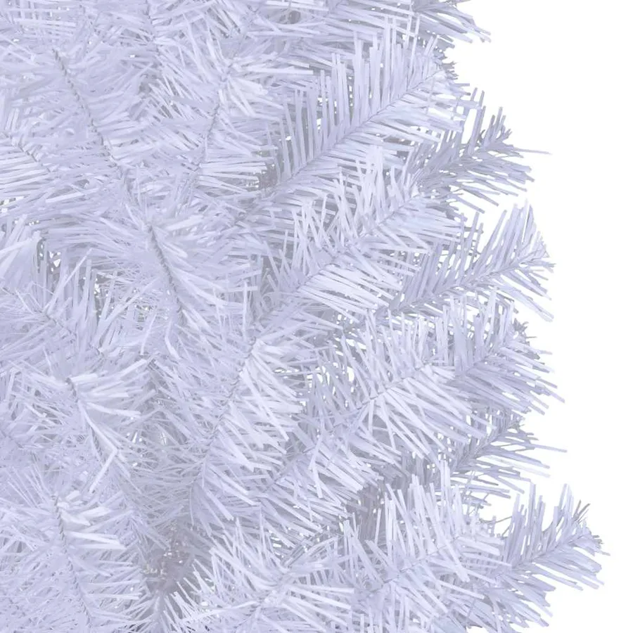 Arbre de Noël artificiel avec branches épaisses blanc 150cm PVC - 5