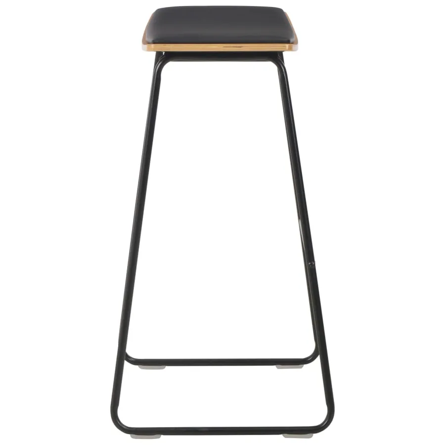 Mobilier de bar 3 pcs Acier Noir - 10