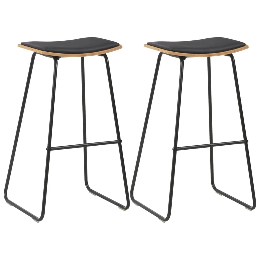Mobilier de bar 3 pcs Acier Noir - 7