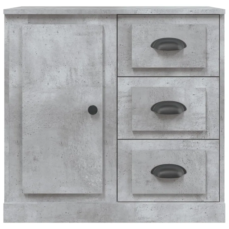 Buffet gris béton 70x35,5x67,5 cm bois d'ingénierie - 6