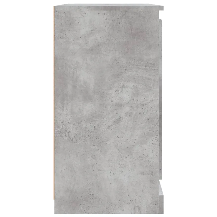Buffet gris béton 70x35,5x67,5 cm bois d'ingénierie - 8