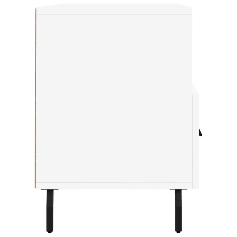 Meuble TV blanc 102x36x50 cm bois d'ingénierie - 7