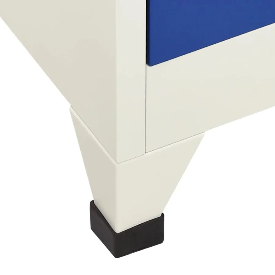 Armoire à casiers Gris et bleu 90x40x180 cm Acier - 6