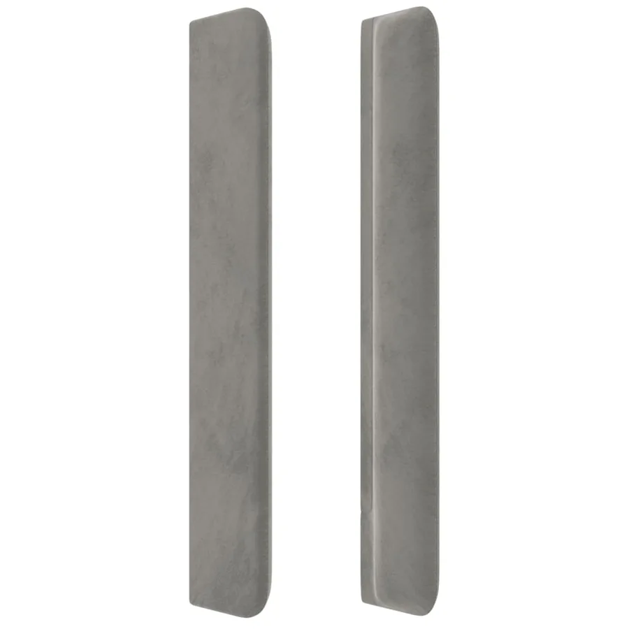 Tête de lit à LED Gris clair 203x16x118/128 cm Velours - 5