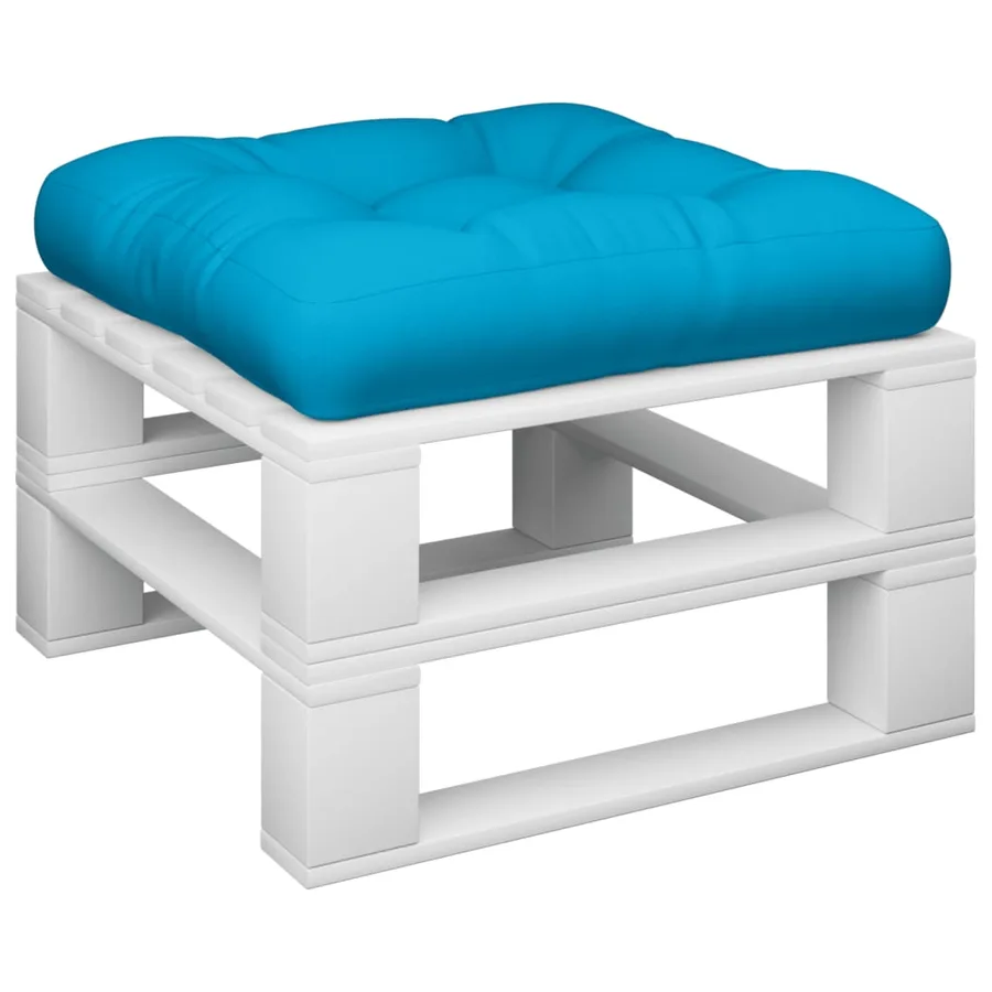 Coussin de palette bleu tissu - 3