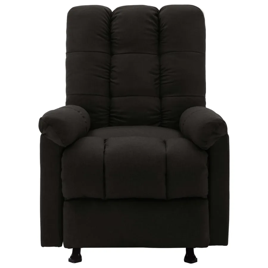 Fauteuil de massage inclinable Noir Tissu - 2