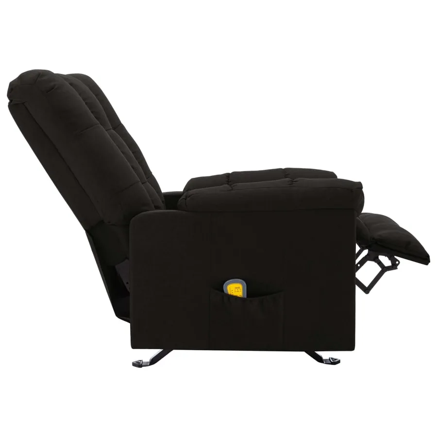 Fauteuil de massage inclinable Noir Tissu - 4