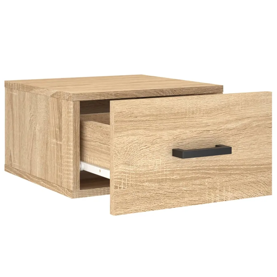 Tables de chevet murales 2 pcs chêne sonoma 35x35x20 cm - 7