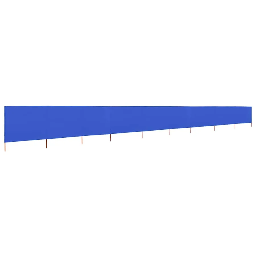 Paravent 9 panneaux Tissu 1200 x 80 cm Bleu azuré - 2
