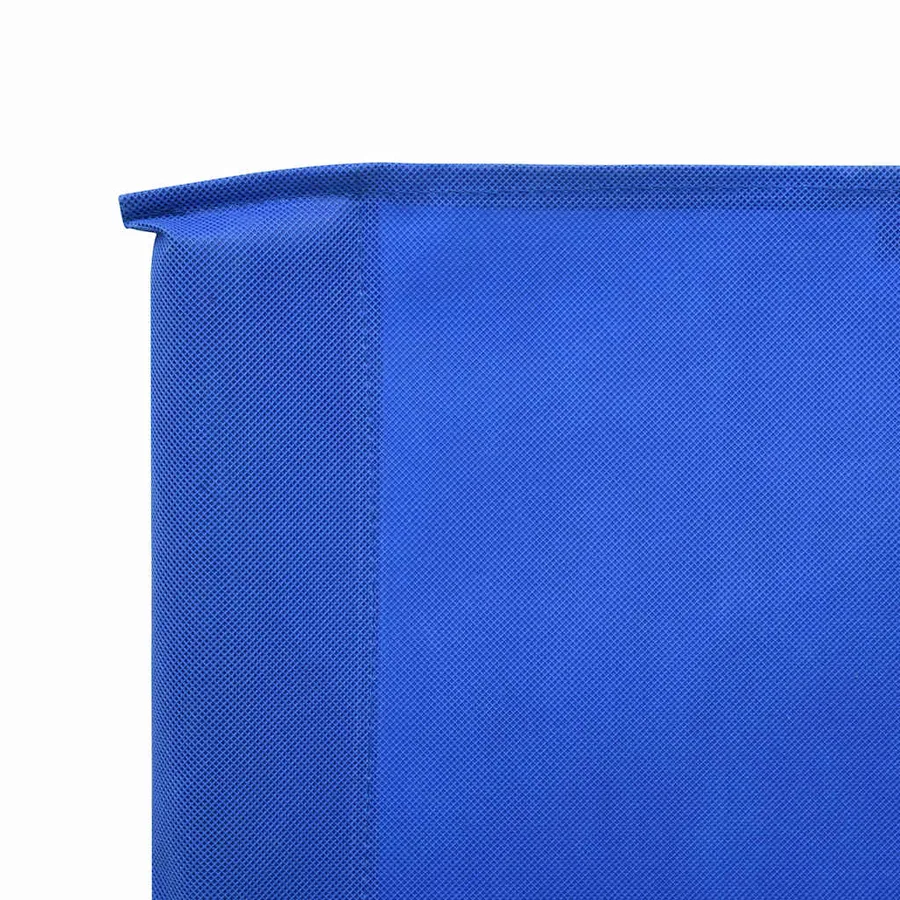 Paravent 9 panneaux Tissu 1200 x 80 cm Bleu azuré - 4