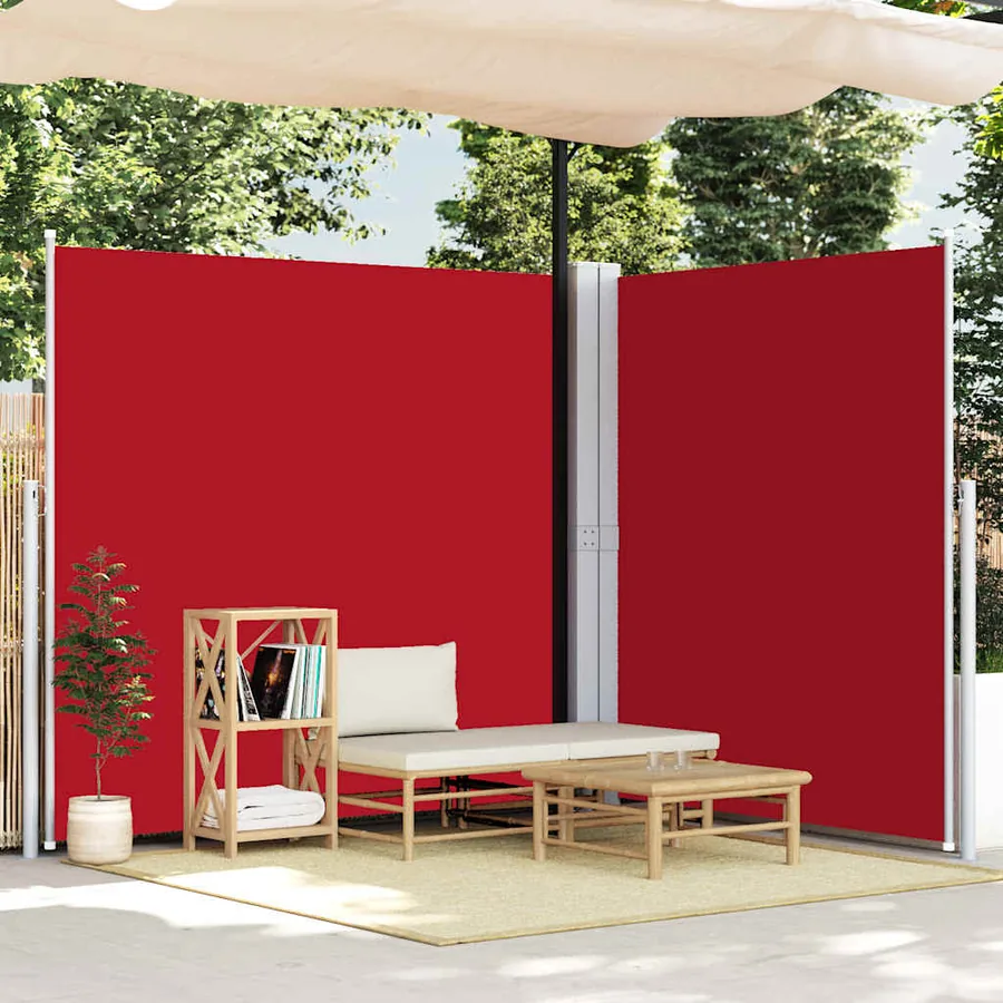 Auvent latéral rétractable Rouge 200x600 cm