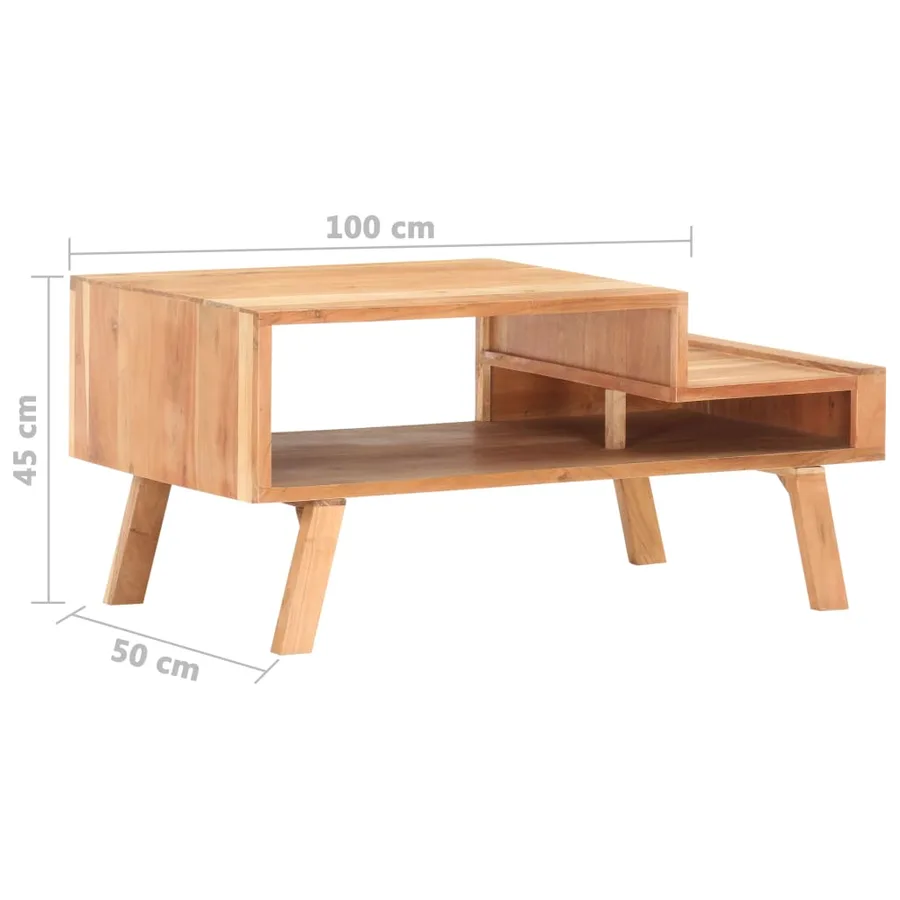 Table basse 100x50x45 cm Bois d'acacia massif - 6