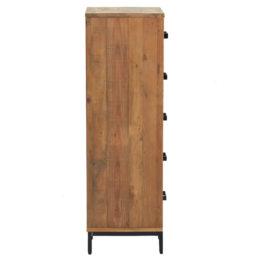 Commode 42x35x110 cm Bois de pin massif - 5