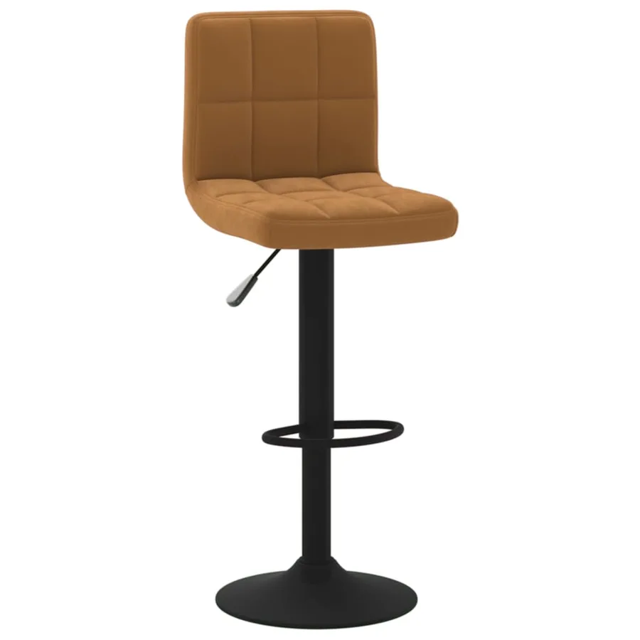 Tabourets de bar lot de 2 marron velours - 3