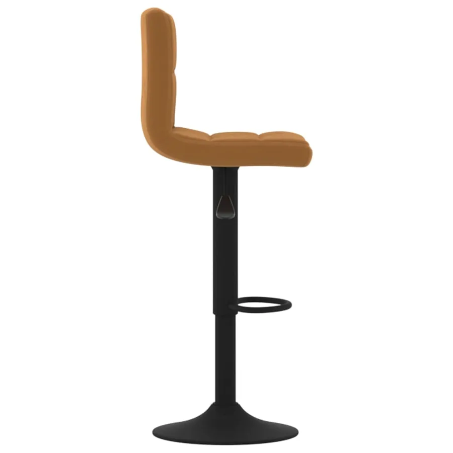 Tabourets de bar lot de 2 marron velours - 5
