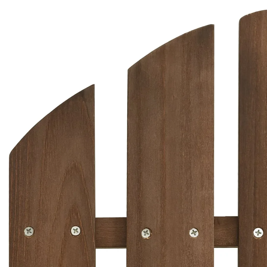 Chaise de jardin avec pouf Bois Marron - 6