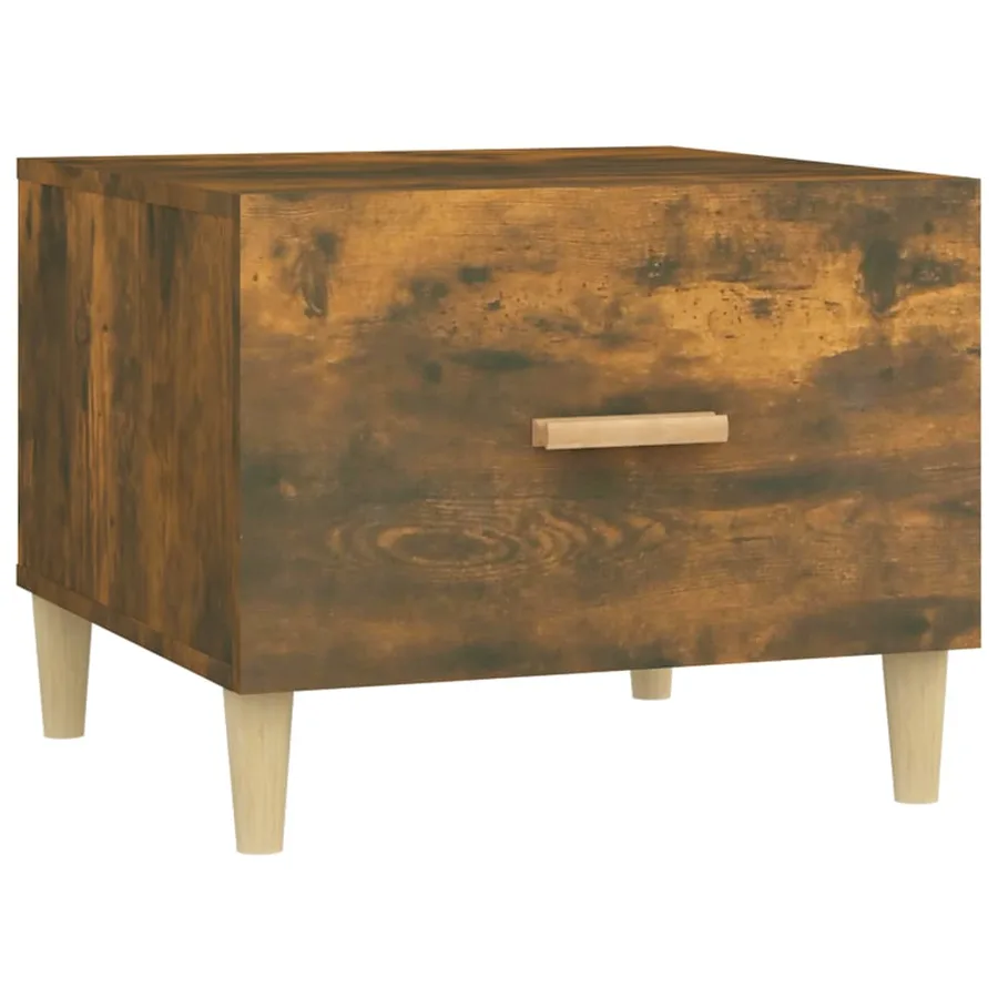 Table basse Chêne fumé 50x50x40 cm Bois d'ingénierie - 2