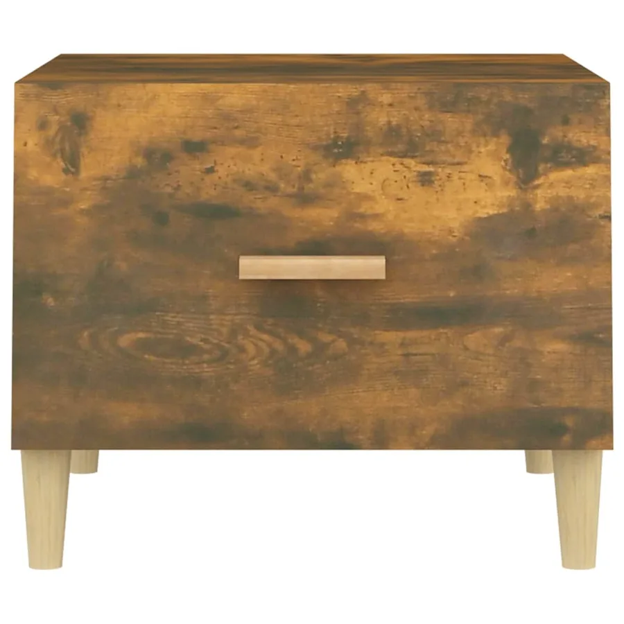 Table basse Chêne fumé 50x50x40 cm Bois d'ingénierie - 6