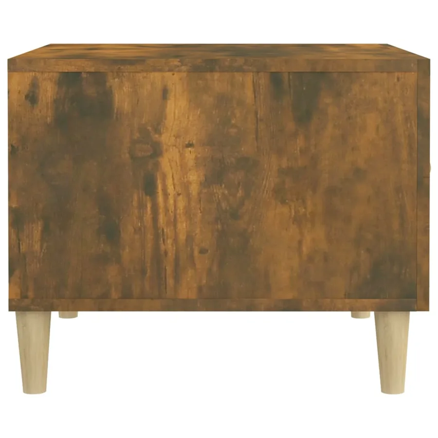 Table basse Chêne fumé 50x50x40 cm Bois d'ingénierie - 8