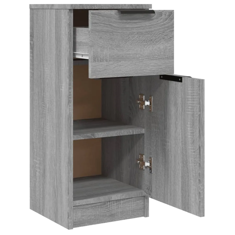 Buffets 2 pcs Sonoma gris 30x30x70 cm Bois d'ingénierie - 6