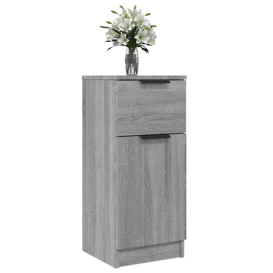 Buffets 2 pcs Sonoma gris 30x30x70 cm Bois d'ingénierie - 9