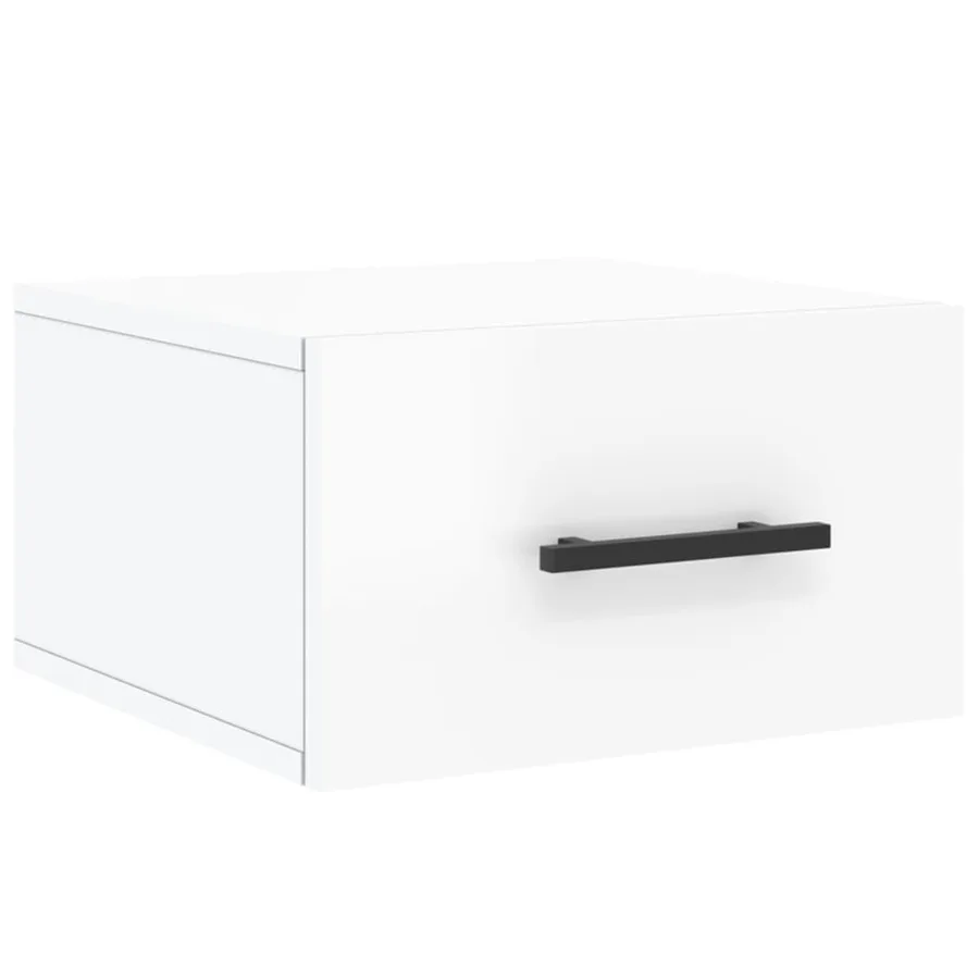 Tables de chevet murales 2 pcs blanc brillant 35x35x20 cm - 3
