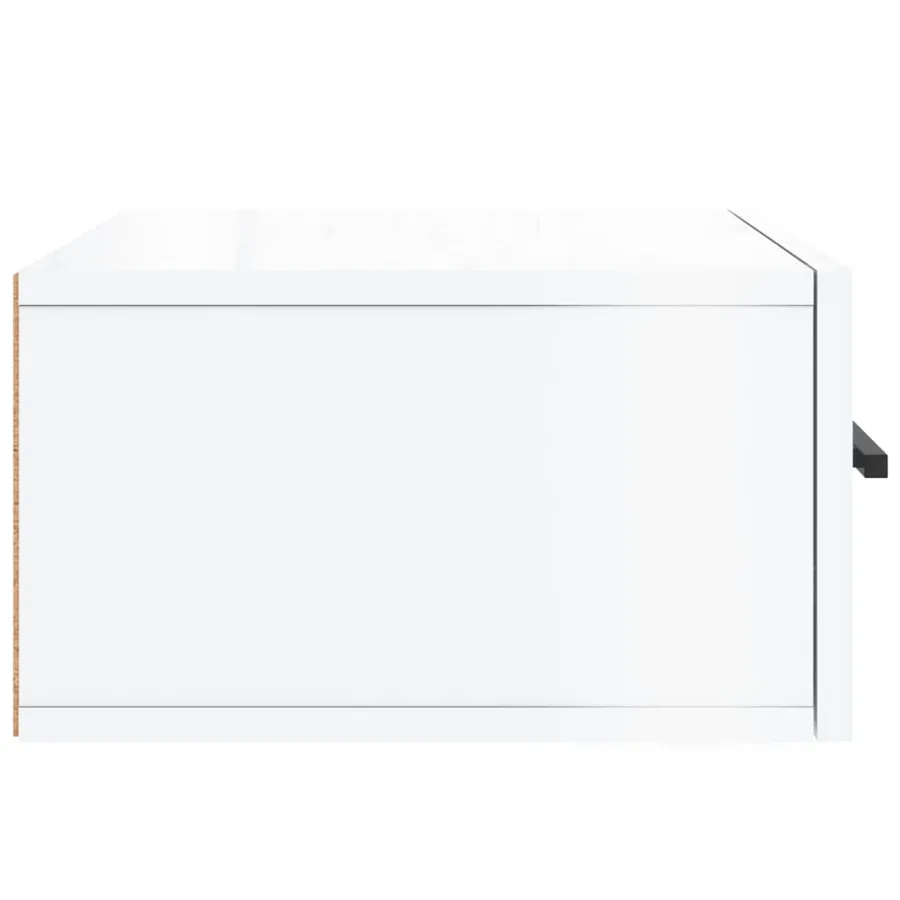 Tables de chevet murales 2 pcs blanc brillant 35x35x20 cm - 7