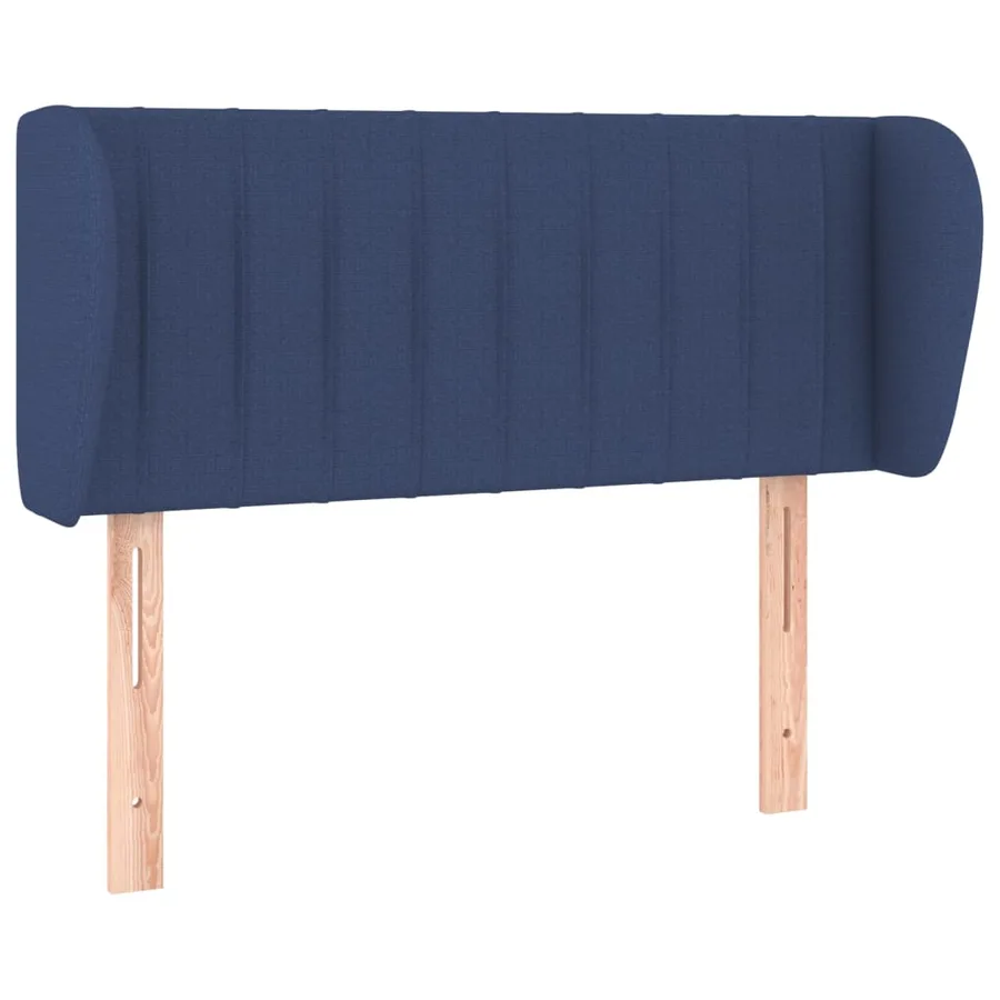 Tête de lit avec oreilles Bleu 103x23x78/88 cm Tissu - 2