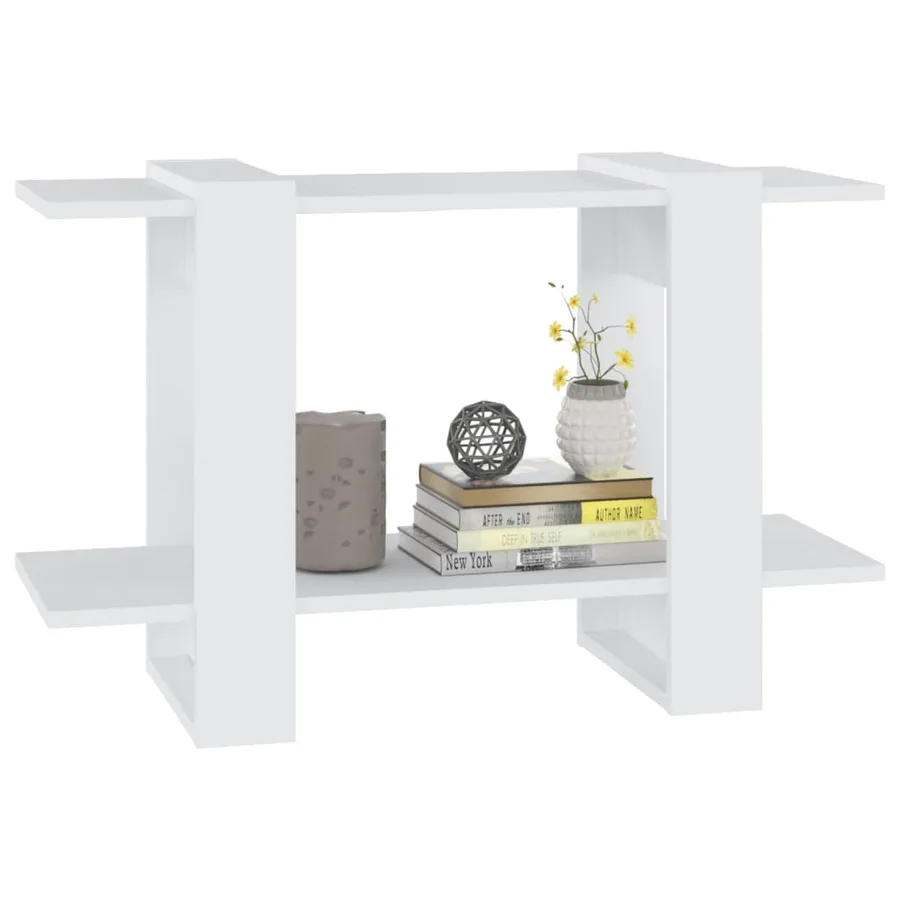 Bibliothèque/Séparateur de pièce Blanc 80x30x51 cm - 4