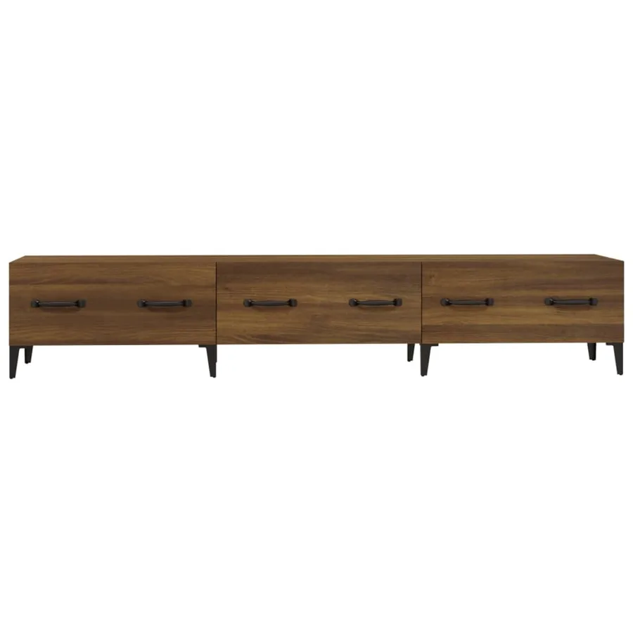 Meuble TV Chêne marron 150x34,5x30 cm Bois d'ingénierie - 7