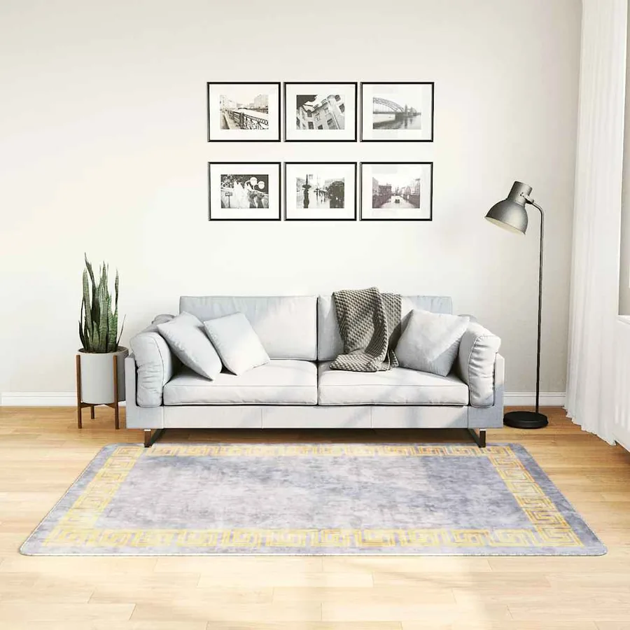 Tapis lavable 120x180 cm gris