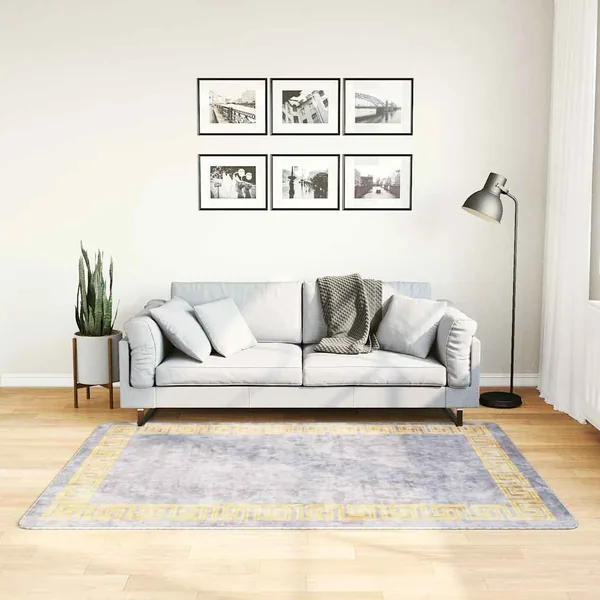 Tapis lavable 120x180 cm gris