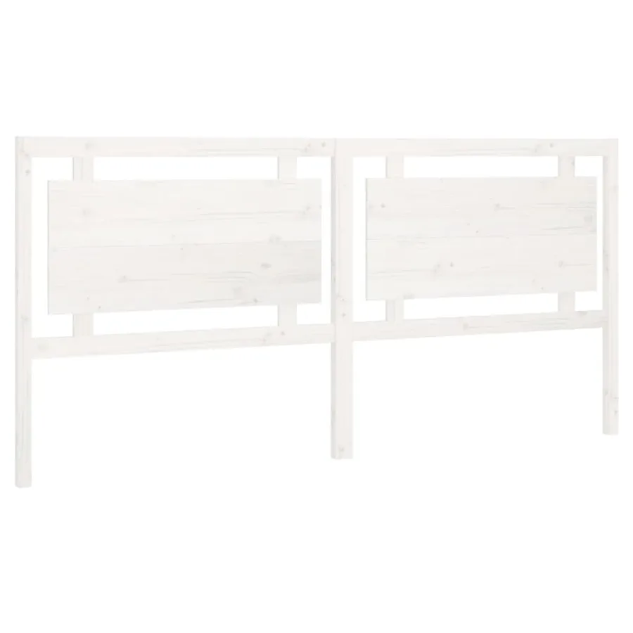 Tête de lit Blanc 205,5x4x100 cm Bois massif de pin - 2