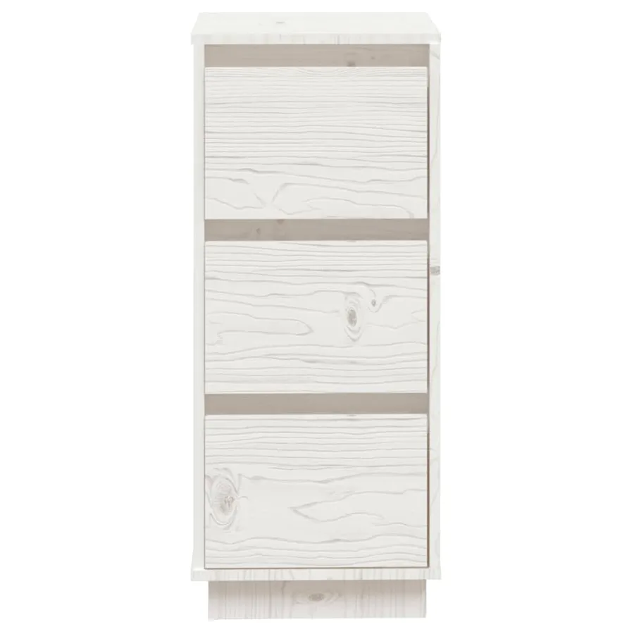 Buffets 2 pcs Blanc 32x34x75 cm Bois massif de pin - 4