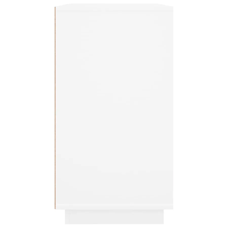 Buffet blanc 80x34x75 cm bois d'ingénierie - 6