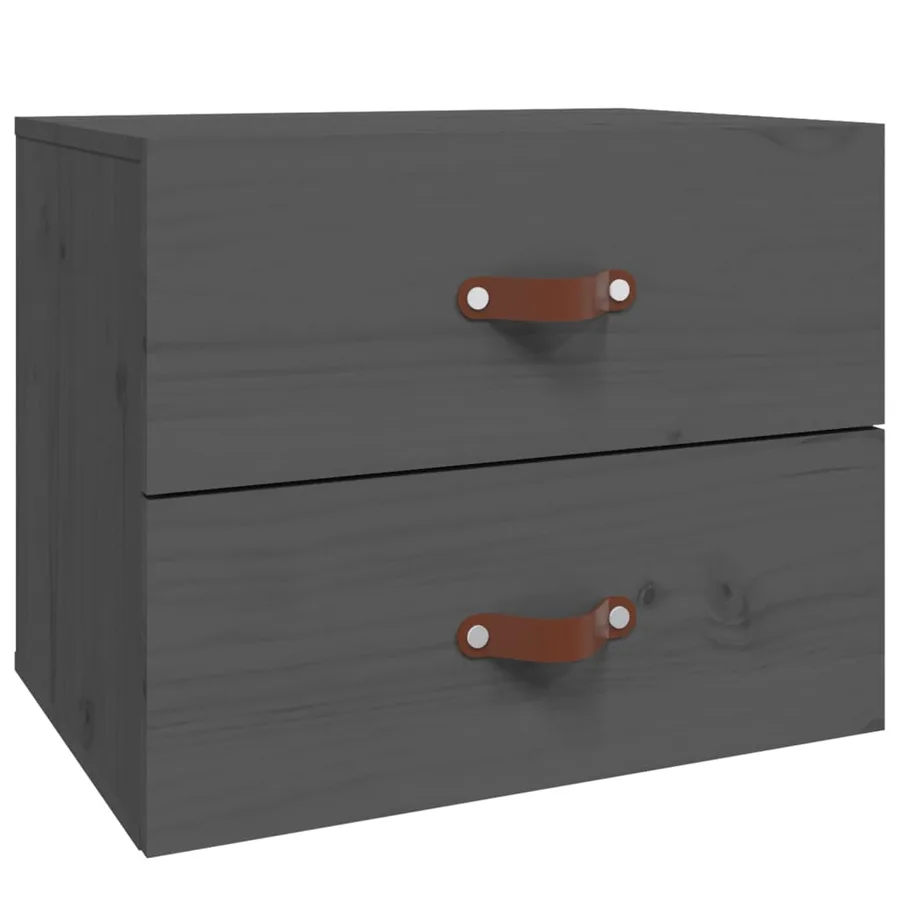 Table de chevet murale Gris 50x36x40 cm - 2